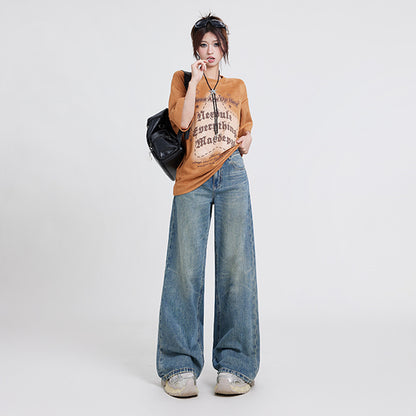 Women’s High Waist Baggy Wide Leg Jeans Bottoms | Casual | Streetwear | Chic