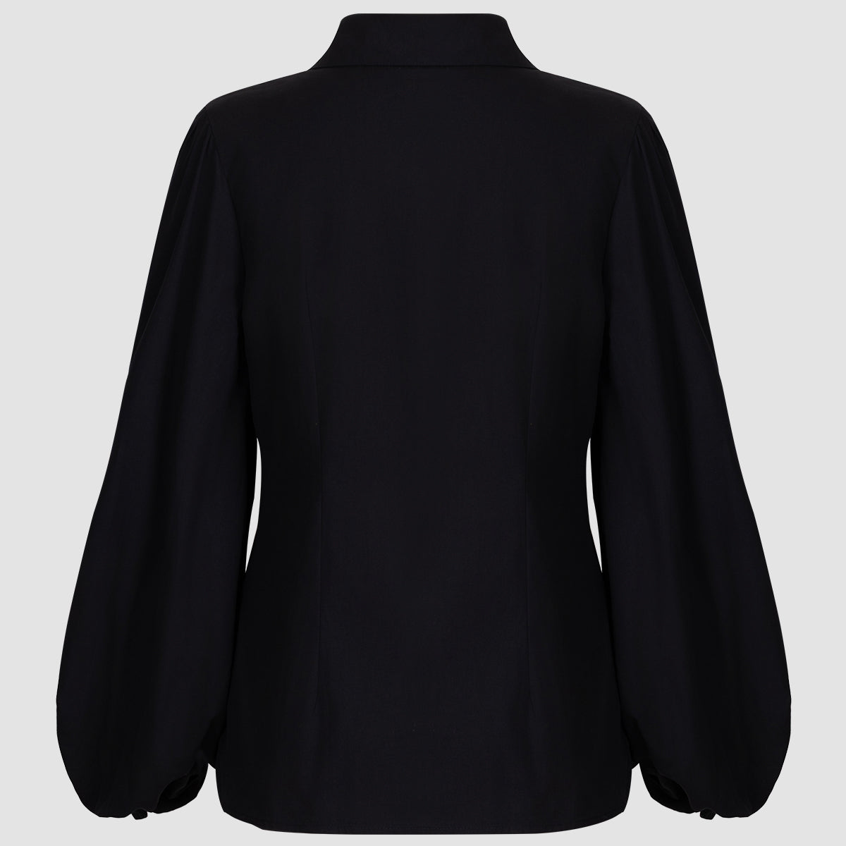 Women’s Oversized Collar Balloon Sleeve Shirt Top | Black | Chic | Casual