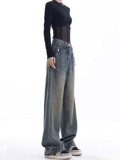Women’s Retro Jeans Bottoms | Casual | Streetwear | Chic