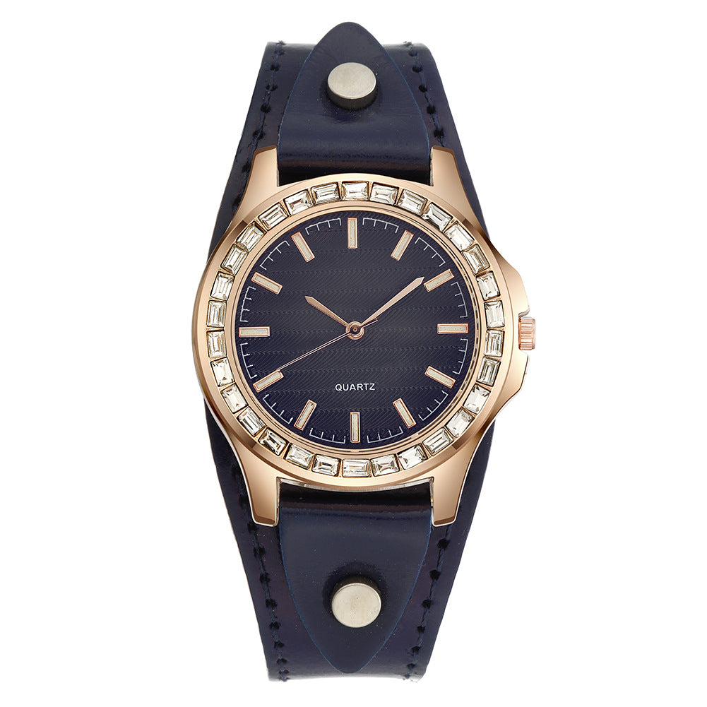Women’s Full Diamond Quartz Watch Set | Light Luxury | Elegant | Fashion