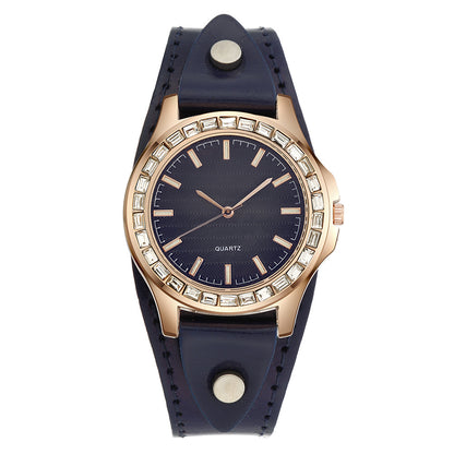 Women’s Full Diamond Quartz Watch Set | Light Luxury | Elegant | Fashion