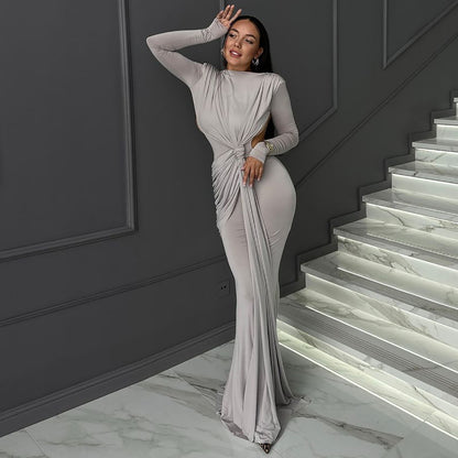 Women’s Long Sleeve Slim Fit Maxi Dress | Elegant