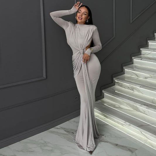 Women’s Long Sleeve Slim Fit Maxi Dress | Elegant