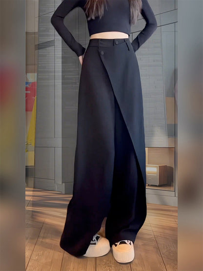 Women’s Wide Leg Straight Pants Bottoms | Loose Fit | Versatile | Casual