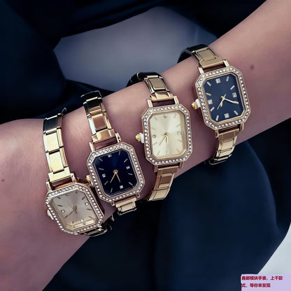 Women’s Square Diamond Look Quartz Watch | Stylish | Elegant | Customizable