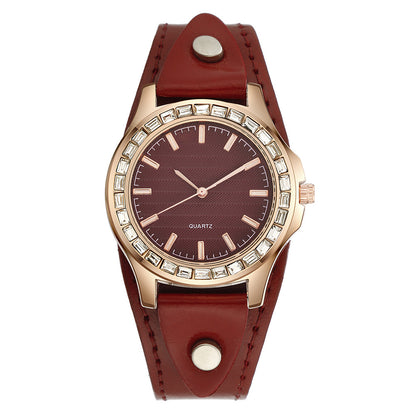 Women’s Full Diamond Quartz Watch Set | Light Luxury | Elegant | Fashion