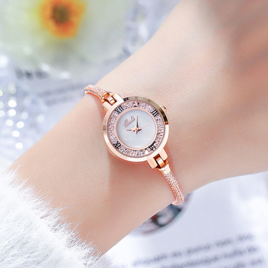 Women’s Diamond Look Quartz Watch | Elegant | Round Dial | Minimal