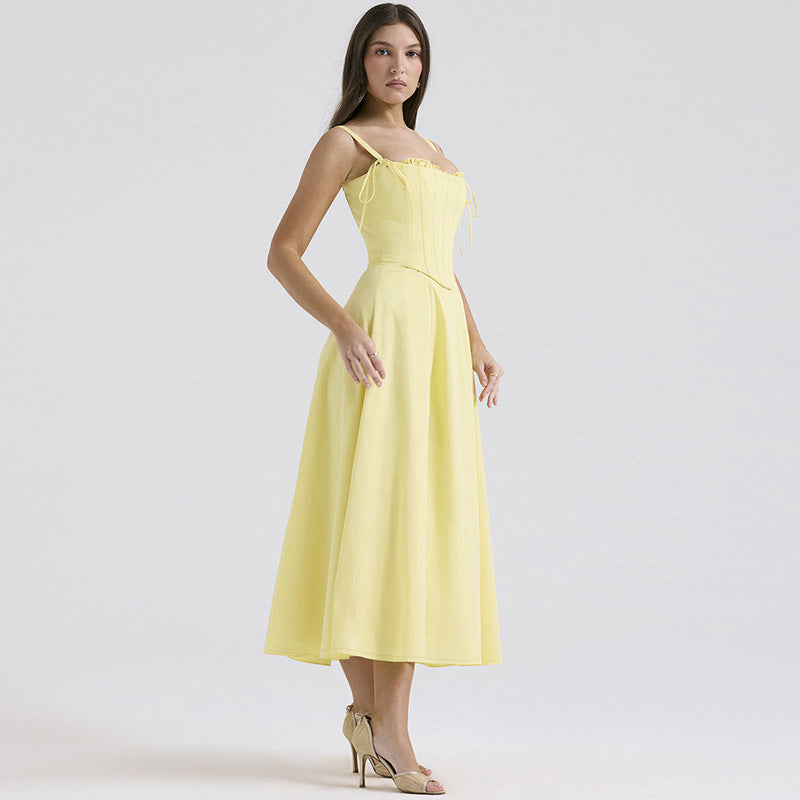 Women’s Split Sling Maxi Dress | Elegant | Fashion | Summer