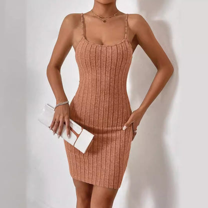 Women’s Halter U Neck Sheath Mini-Midi Dress | Elegant | Party | Evening