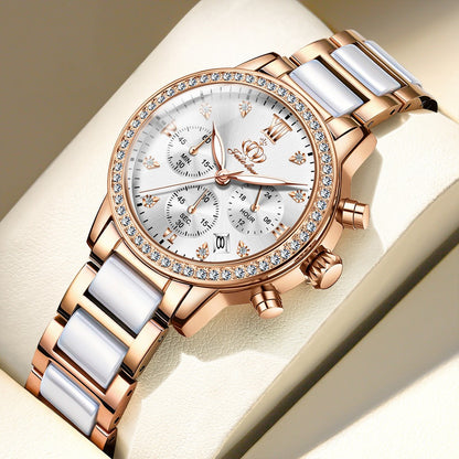 Women’s Waterproof Rhinestone Quartz Watch | Simple | Elegant | Fashion