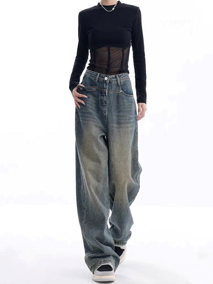 Women’s Retro Jeans Bottoms | Casual | Streetwear | Chic