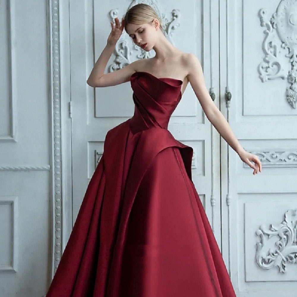 Women’s Dress | Burgundy | Vintage | Elegant
