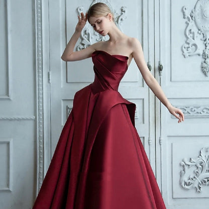 Women’s Dress | Burgundy | Vintage | Elegant