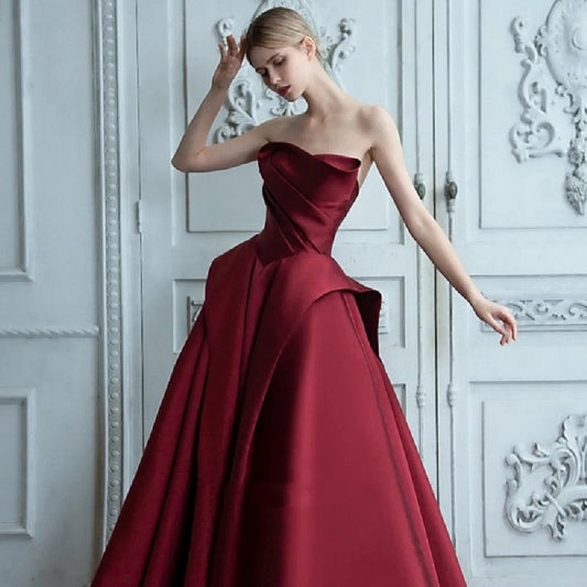 Women’s Dress | Burgundy | Vintage | Elegant