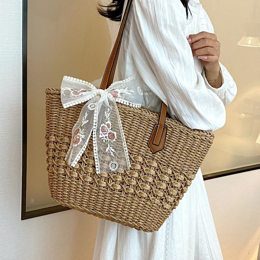 Women’s Tote Bag | Hollow Woven Design | Casual | Everyday Shoulder