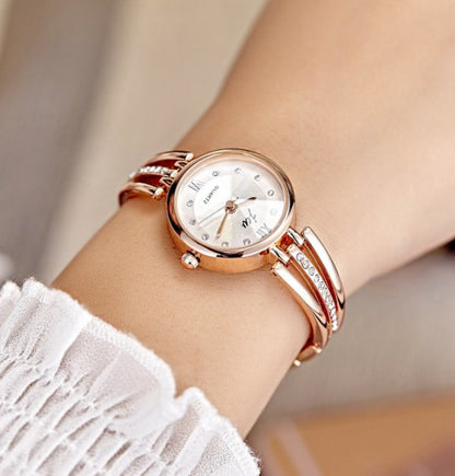 Women’s Rhinestone Round Quartz Watch | Steel Band | Fashion | Elegant