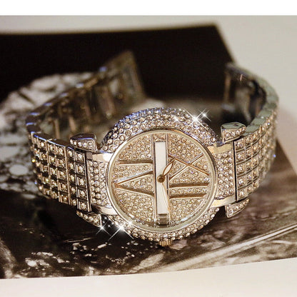 Women’s Diamond Look Stainless Steel Quartz Watch | Luxury | Bracelet | Elegant