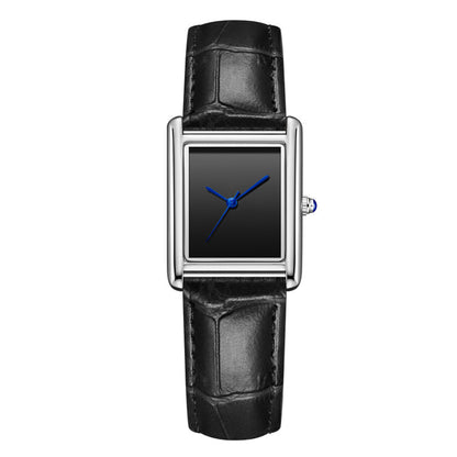 Women’s Square Quartz Watch | Leather Strap | Casual | Waterproof