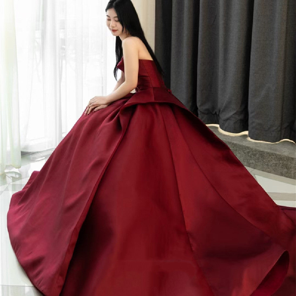 Women’s Dress | Burgundy | Vintage | Elegant