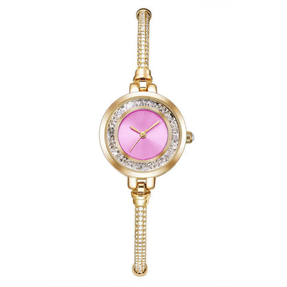 Women’s Thin Strap Quartz Watch | Rhinestone | Elegant | Adjustable