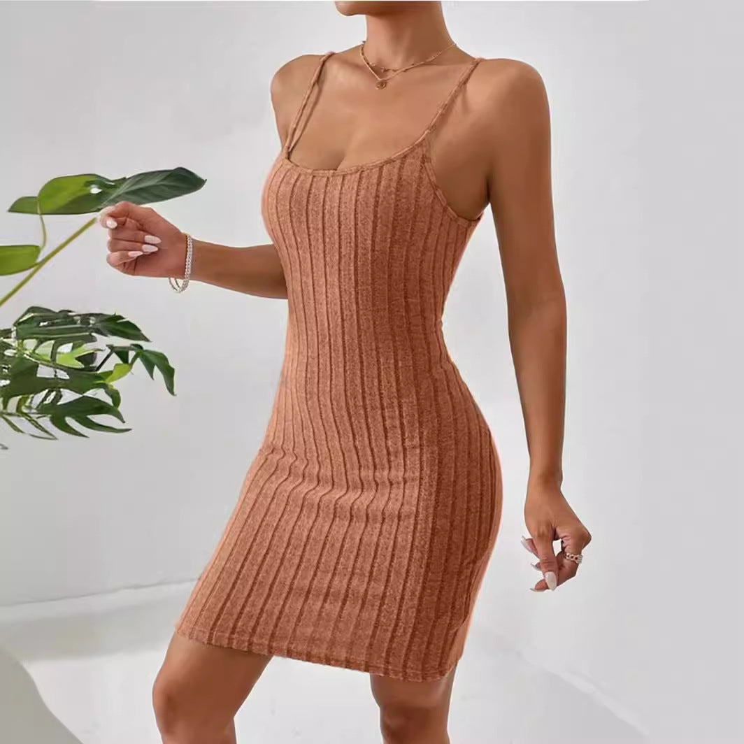 Women’s Halter U Neck Sheath Mini-Midi Dress | Elegant | Party | Evening