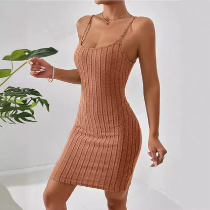 Women’s Halter U Neck Sheath Mini-Midi Dress | Elegant | Party | Evening