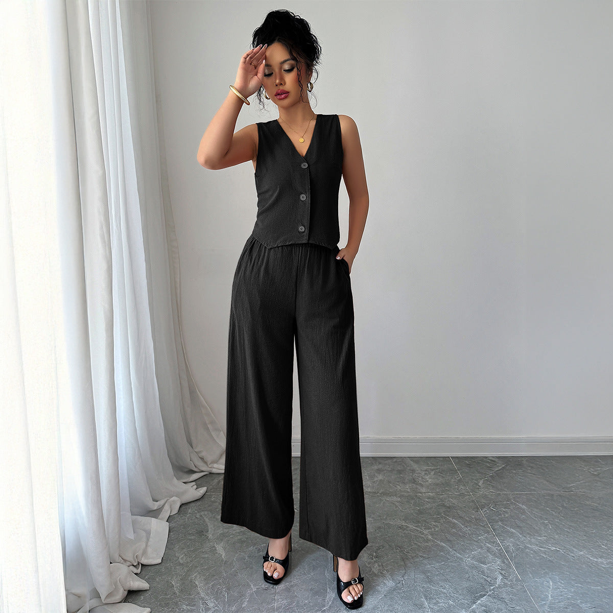 Women’s Sleeveless Wide Set | Casual | Elegant | Chic