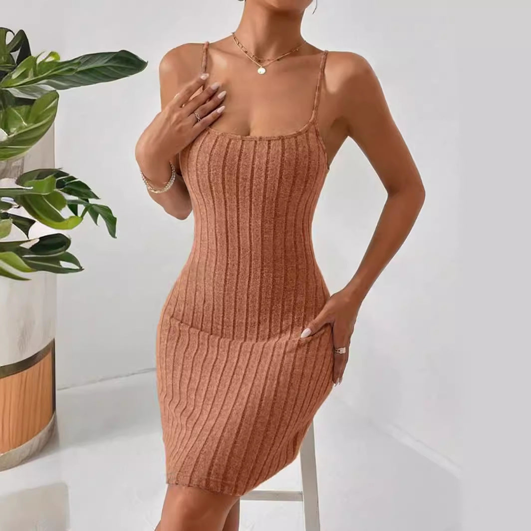 Women’s Halter U Neck Sheath Mini-Midi Dress | Elegant | Party | Evening