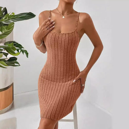 Women’s Halter U Neck Sheath Mini-Midi Dress | Elegant | Party | Evening