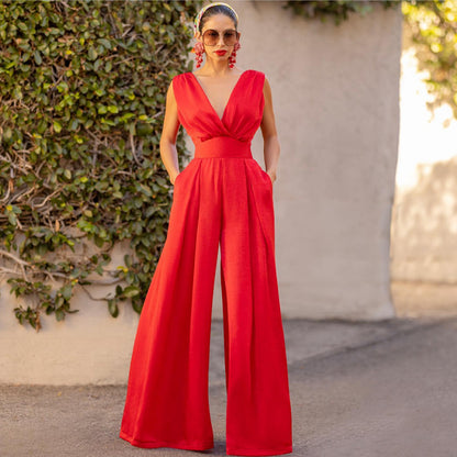 Women’s High Waist Wide Jumpsuit | Elegant | Casual