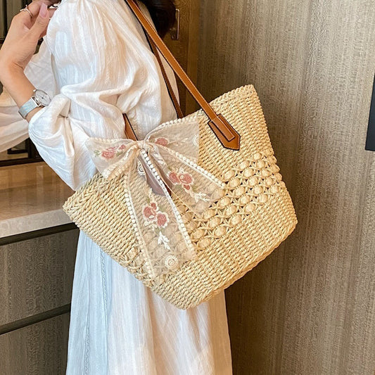 Women’s Tote Bag | Hollow Woven Design | Casual | Everyday Shoulder