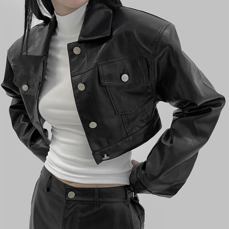 Women’s Leather Biker Jacket Outerwear | Autumn | Casual | Streetwear