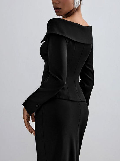 Women’s Two-Piece Black Set | Black | Elegant | Formal