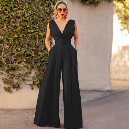 Women’s High Waist Wide Jumpsuit | Elegant | Casual