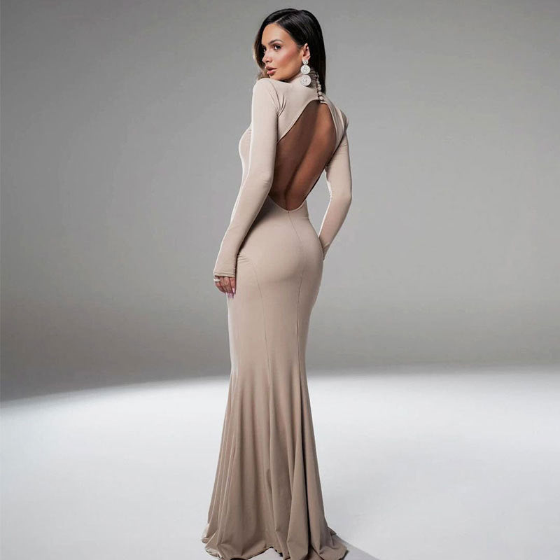 Women’s Backless Evening Maxi Dress | Party | Slim Fit | Elegant