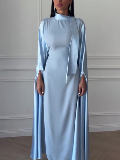 Women’s Blue Seam Maxi Dress | Bucket Style | Elegant | Casual