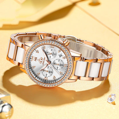 Women’s Waterproof Rhinestone Quartz Watch | Simple | Elegant | Fashion