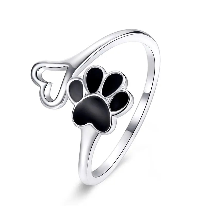 Women’s 925 Sterling Silver Cat Ring – Adjustable Animal Open Band Jewelry Gift