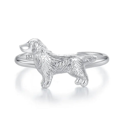 Women’s 925 Sterling Silver Cat Ring – Adjustable Animal Open Band Jewelry Gift