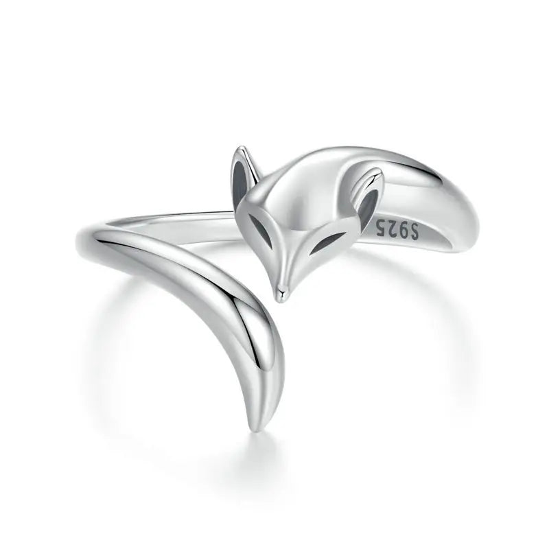 Women’s 925 Sterling Silver Cat Ring – Adjustable Animal Open Band Jewelry Gift