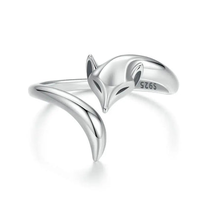 Women’s 925 Sterling Silver Cat Ring – Adjustable Animal Open Band Jewelry Gift