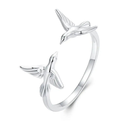 Women’s 925 Sterling Silver Cat Ring – Adjustable Animal Open Band Jewelry Gift