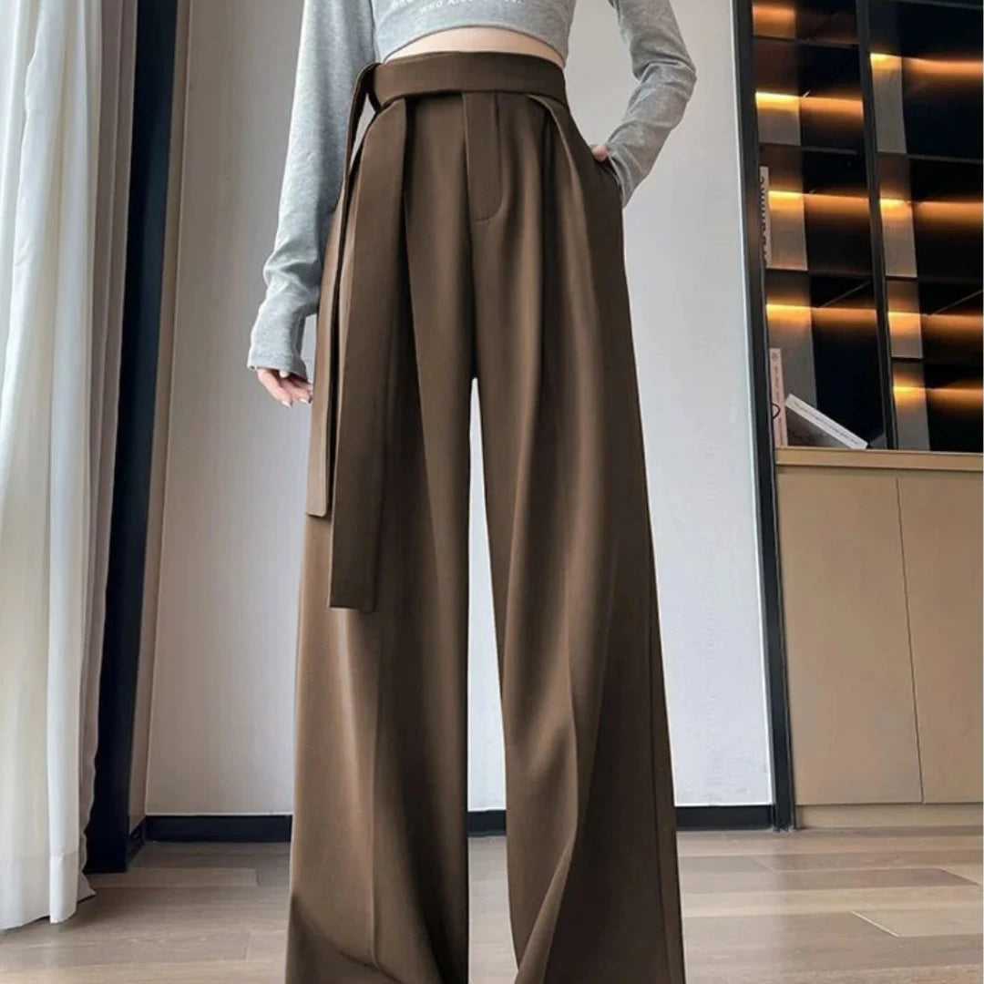 Women’s Wide Leg Pants Bottoms | High Waist | Straight Leg | Elegant
