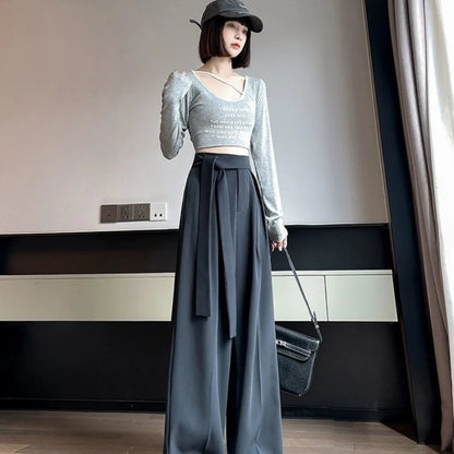 Women’s Wide Leg Pants Bottoms | High Waist | Straight Leg | Elegant