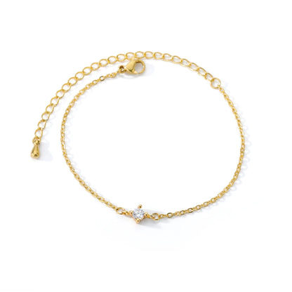 Women’s Jewelry Zircon Circle Bead Bracelet | Stainless Steel | Summer | Couple