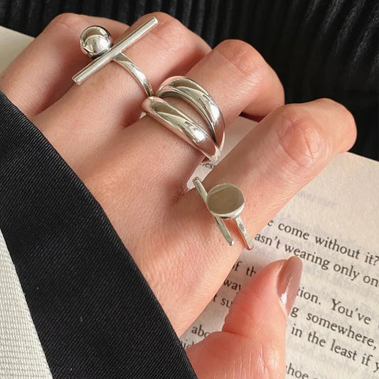 Women’s Jewelry Double Layer Geometric Ring | Vintage | Party | Nail Design