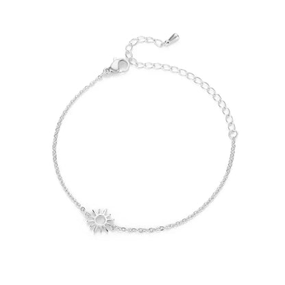 Women’s Jewelry Sun Hollow Hand Chain Bracelet | Boho | Stainless Steel | Vintage