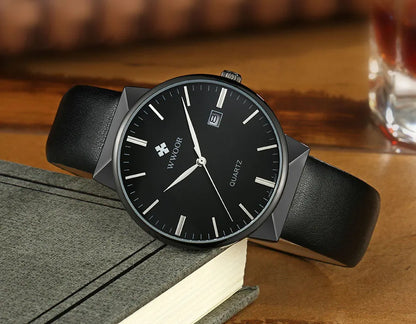 Men’s Ultra-Thin Gold Mesh Watch –Luxury Stainless Steel Waterproof Wristwatch with Date Display