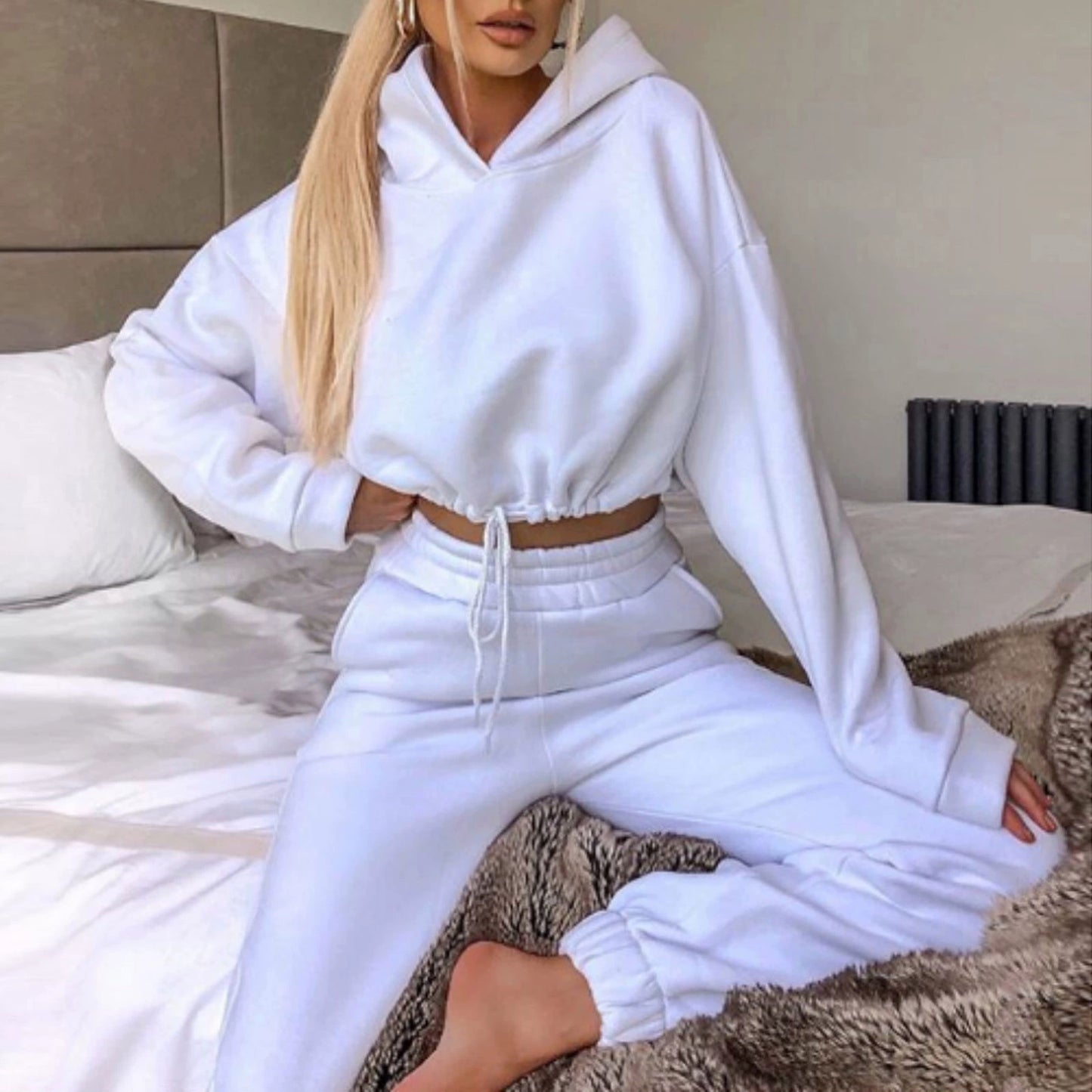 Women’s Long Sleeve Casual Tracksuit Set – Two-Piece Sporty Fashion Outfit