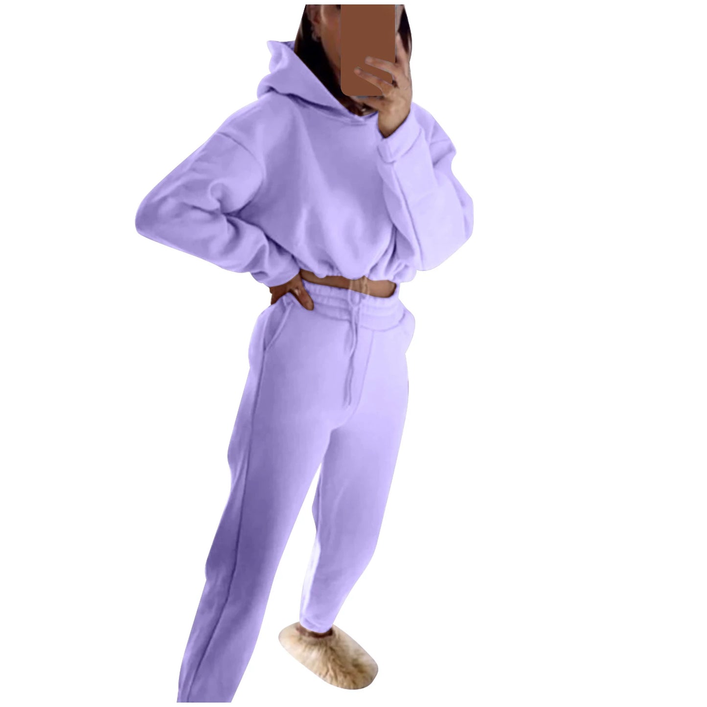 Women’s Long Sleeve Casual Tracksuit Set – Two-Piece Sporty Fashion Outfit